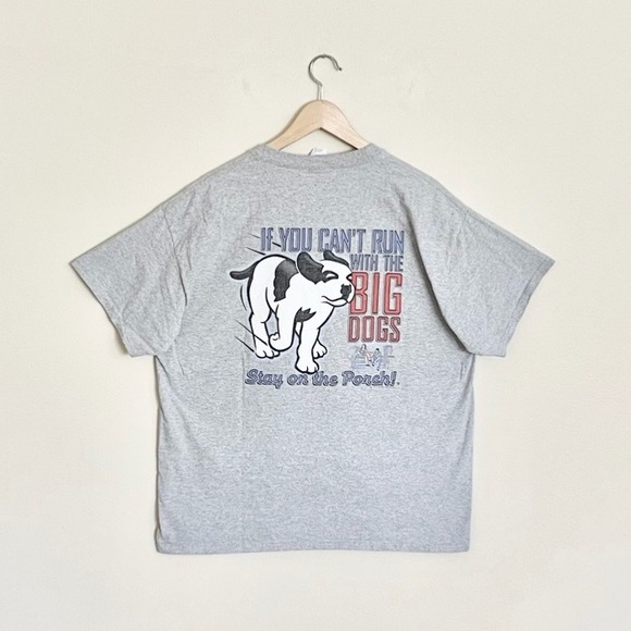Big Dogs Other - Vintage 90s Y2K Big Dogs “Stay On The Porch” Graphic Gray T Shirt Adult size XL